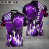 BlueJose Bowling And Pins Solar Heat Customized Name 3D Shirt (6 Colors)