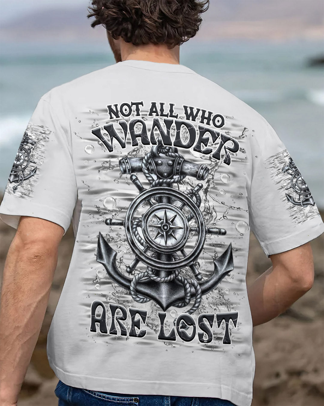 NOT ALL WHO WANDER ARE LOST ANCHOR COMPASS ALL OVER PRINT - YHHN1003254