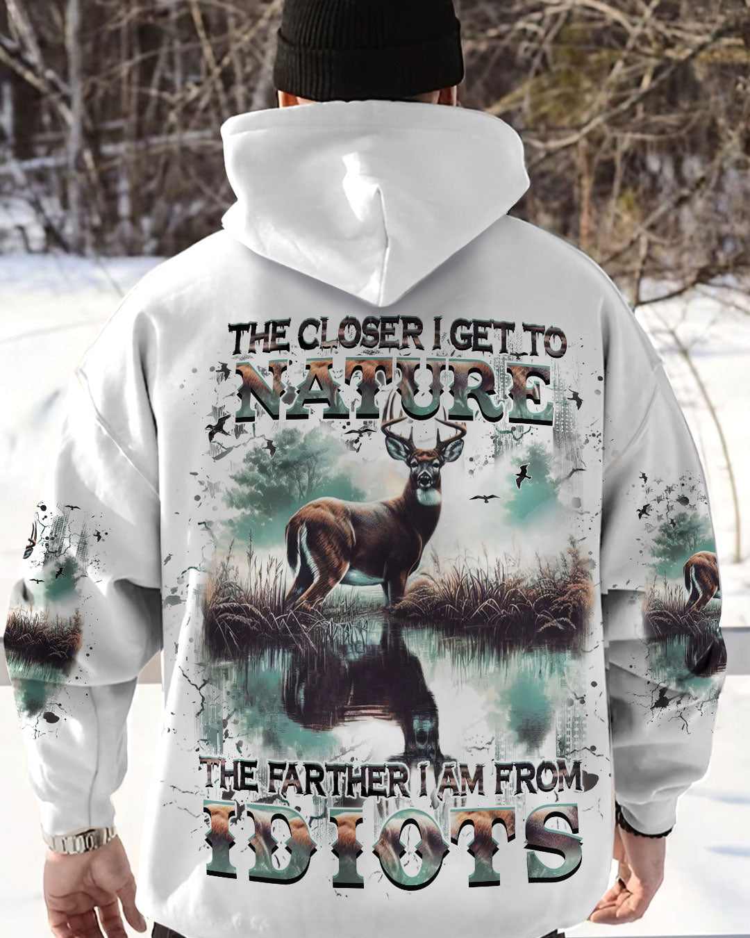 THE CLOSER I GET TO NATURE DEER ALL OVER PRINT - YHHN1811241