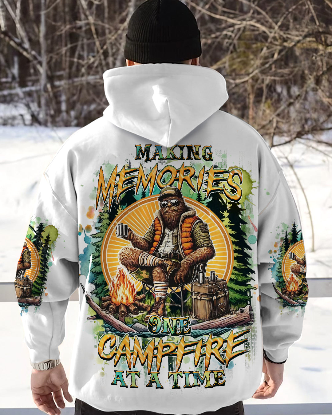 MAKING MEMORIES ONE CAMPFIRE AT A TIME BIGFOOT ALL OVER PRINT - YHHN2811242