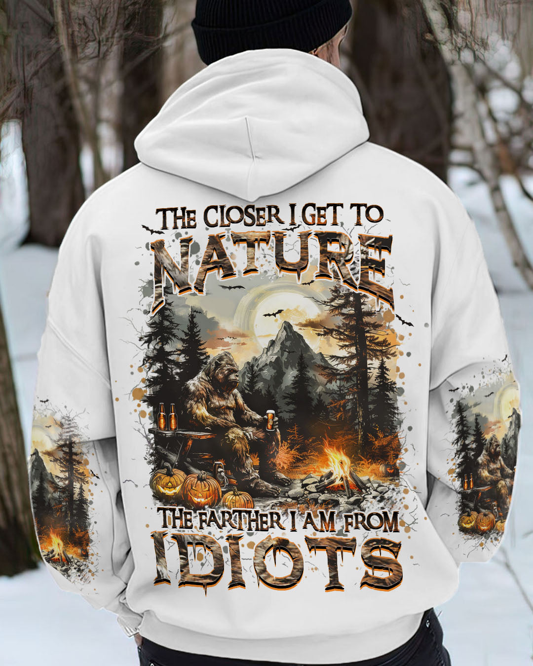 THE CLOSER I GET TO NATURE BIGFOOT HALLOWEEN ALL OVER PRINT - YHHN1508243