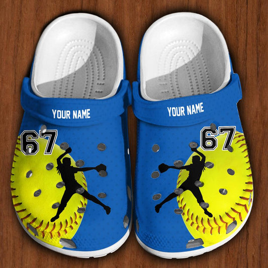BlueJose Softball Clogs Personalized Clogs Shoe For The Sport Enthusiast