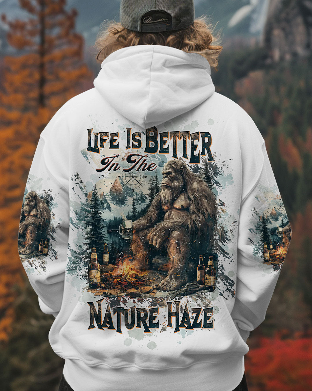 LIFE IS BETTER IN THE NATURE HAZE BIGFOOT ALL OVER PRINT - TLTW2011243