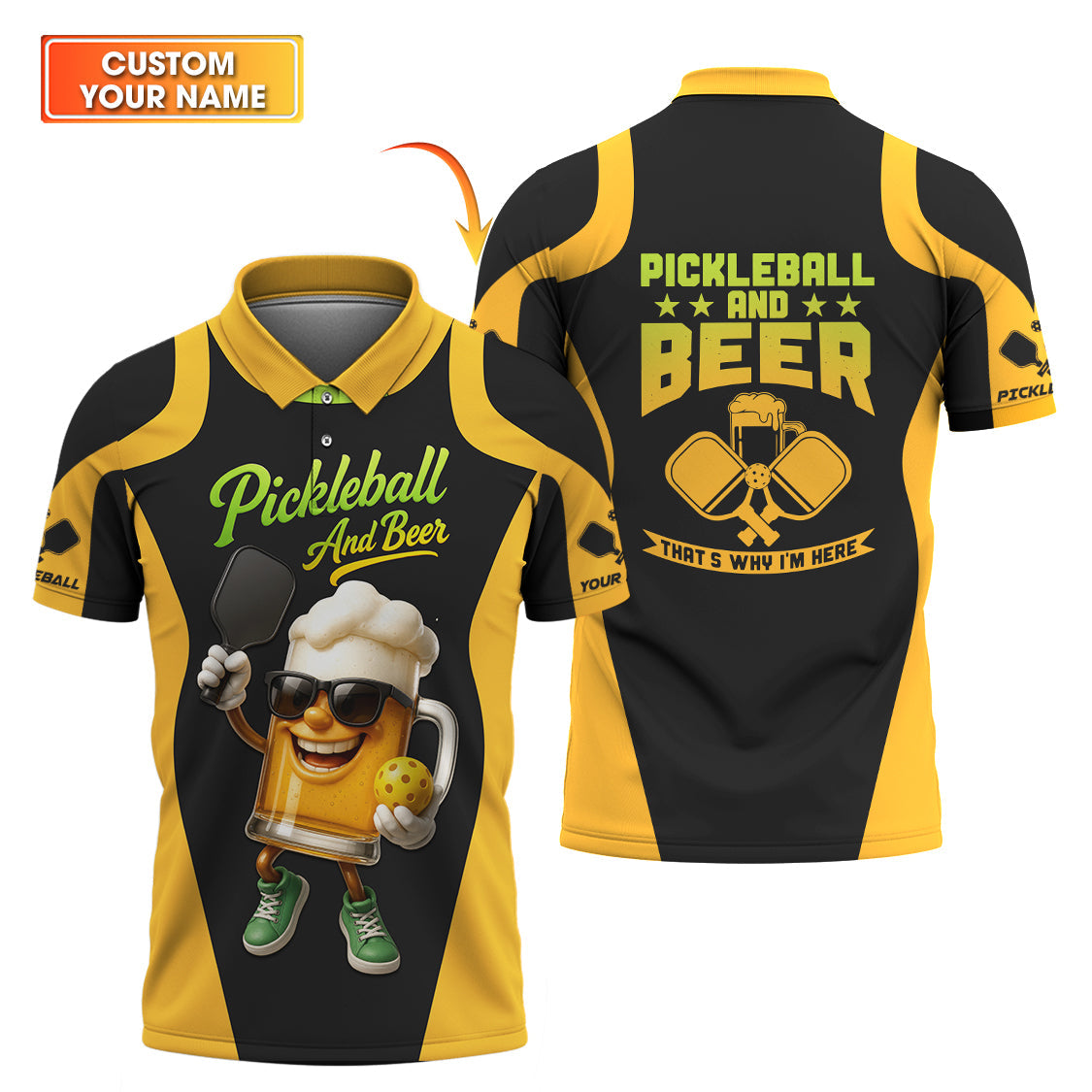 Pickleball And Beer Funny Pickleball Shirts, Custom Pickleball Shirt Gift For Pickleball Player