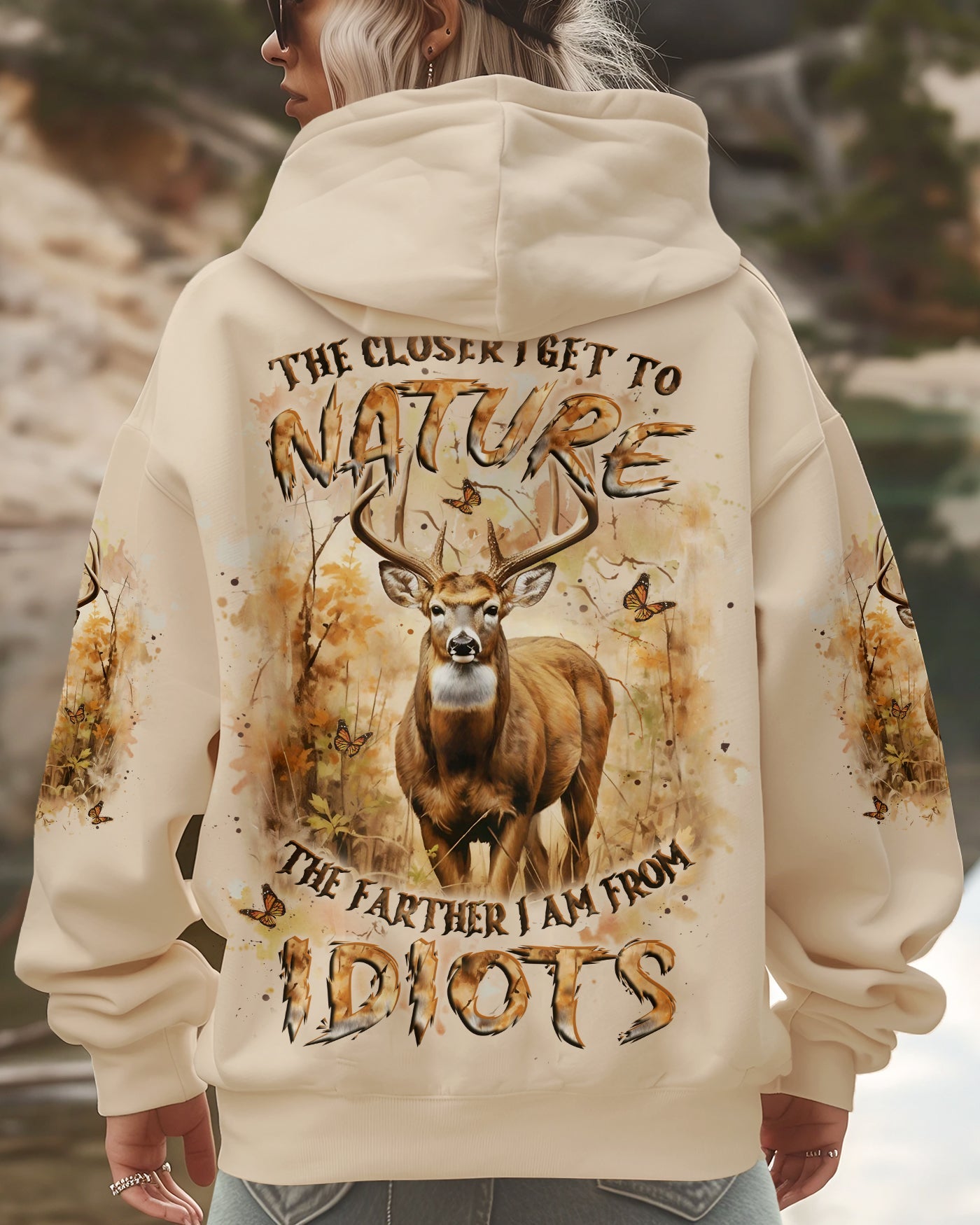 THE CLOSER I GET TO NATURE DEER HUNTING ALL OVER PRINT - YHLT2511241