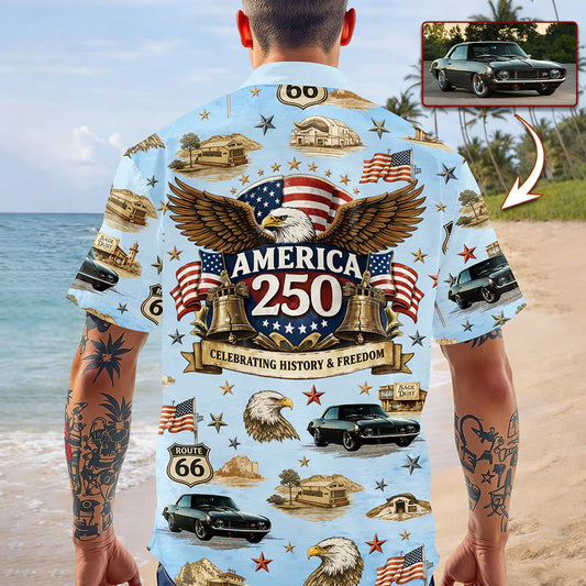 BlueJose Celebrating Route 66 100 Years - America 250th Anniversary Hawaii Shirt