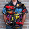 Custom Hot Rod Photo Hawaiian Shirt, Flame Pattern, Gift For Hot Rod Lovers