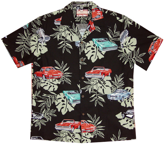 Bluejose Muscle Cars Men's Hawaiian Shirt