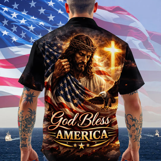 BlueJose God Bless America Hawaii Shirt