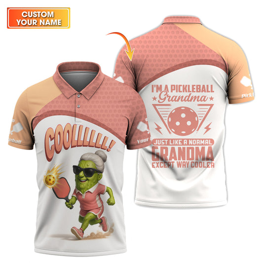 Funny Pickleball Grandma Shirts, Custom Name Women’s Pickleball Shirt, Gift For Pickleball Lover