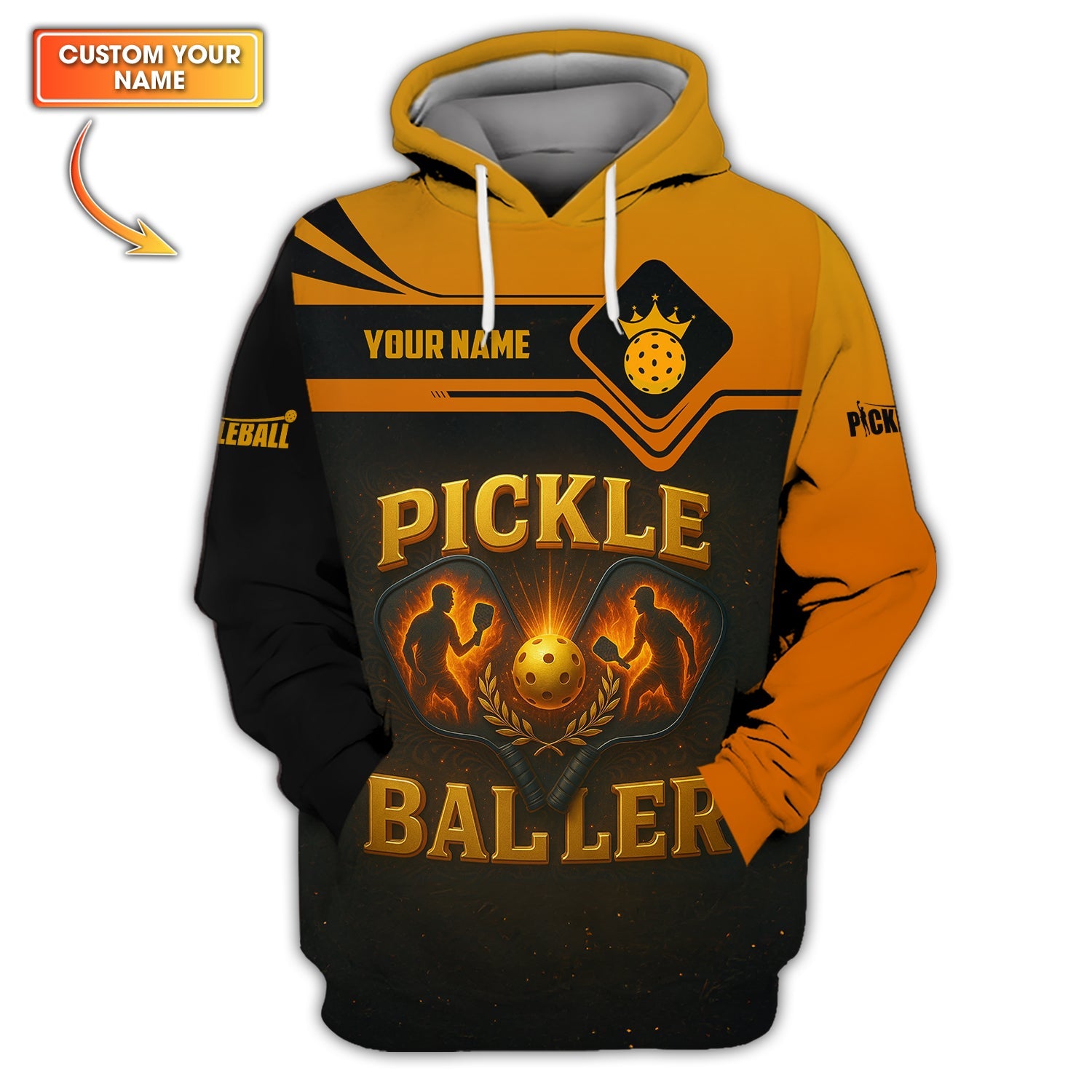 Pickleballer Shirt For Men, Custom Name Pickleball Polos, Shirt For Pickleball Lover