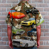 Muscle Car Hawaiian Shirt, Custom Photo Hawaiian Shirt - Cars With Floral Pattern