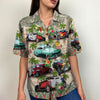 Bluejose Custom Hot Rod Photo Hawaiian Shirt, American Map Pattern