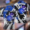 BlueJose Bowling And Pins Hexagram Pattern Multicolor Personalized Name, Team Name 3D Shirt