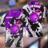 BlueJose Bowling And Pins Hexagram Pattern Multicolor Personalized Name, Team Name 3D Shirt