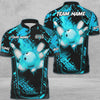 BlueJose Bowling And Pins Abstract Grunge Break Multicolor Personalized Name, Team Name 3D Shirt
