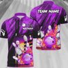 BlueJoses Bowling And Pins Abstract Grunge Texture Multicolor Personalized Name, Team Name 3D Shirt