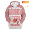 Peace Love Pickleball Polos, Personalized Name Funny Pickleball Shirt, Pickleball Outfit Women’s