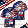 BlueJose Personalized Name America 250 Eagle Patriotic Hawaii Shirt