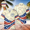 BlueJose Custom Name USA 250th Anniversary 1776-2026 Hawaii Shirt - 4th of July Patriotic Gift