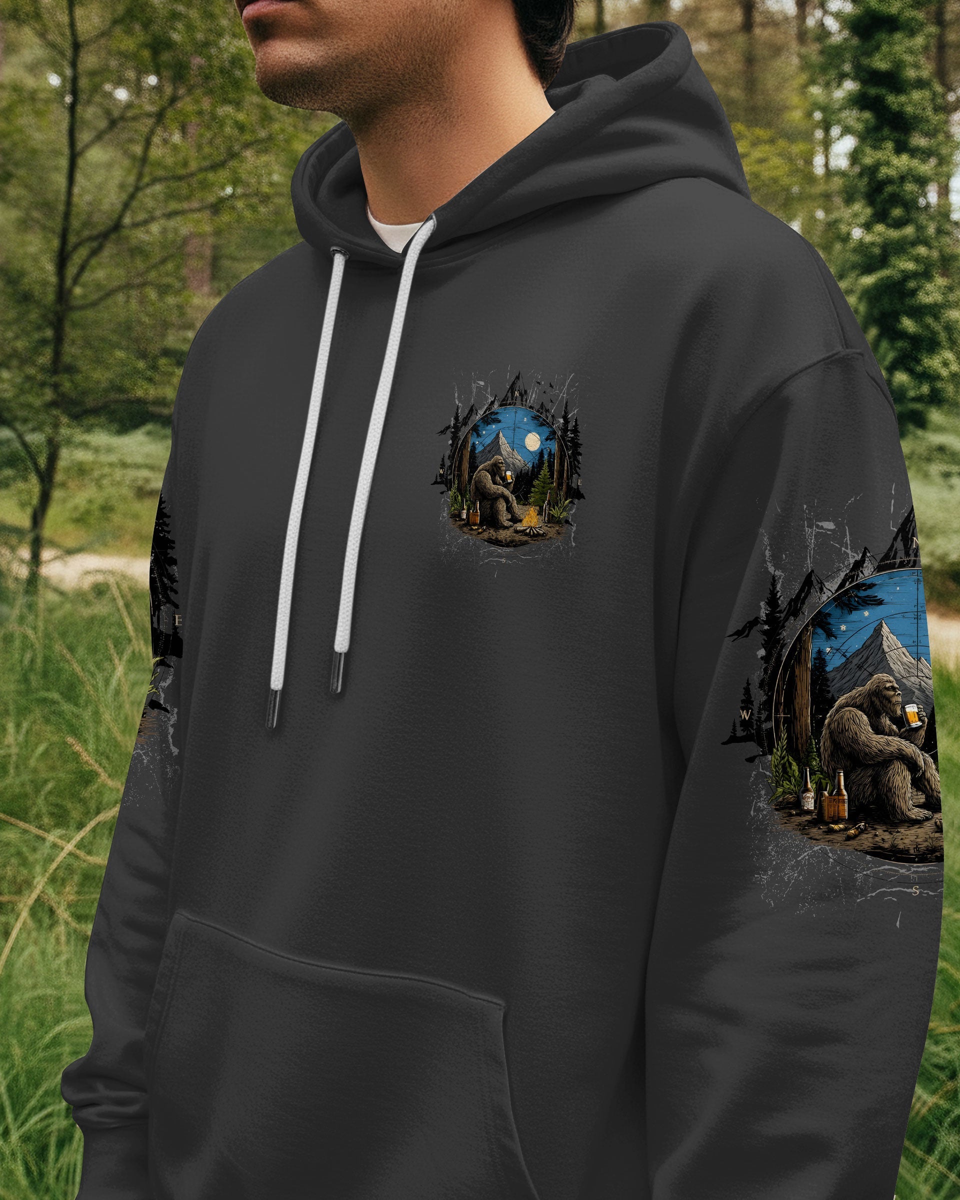 NOT ALL WHO WANDER ARE LOST BIGFOOT COMPASS ALL OVER PRINT - TLTW0112252