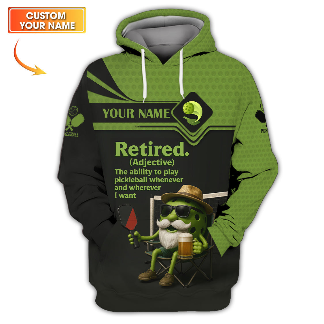 Custom Name Funny Men's Pickleball Shirt, Retired Pickleball Shirts, Gift For Pickleball Players