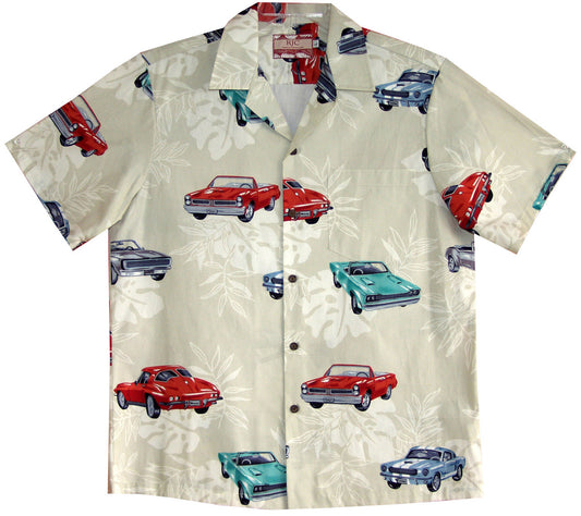 Bluejose Muscle Cars Men's Hawaiian Shirt