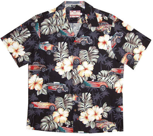 Bluejose Hawaiian Hot Rods Men's Hawaiian Shirt