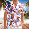 BlueJose Custom Dog Photo United State Flag Hawaii Shir
