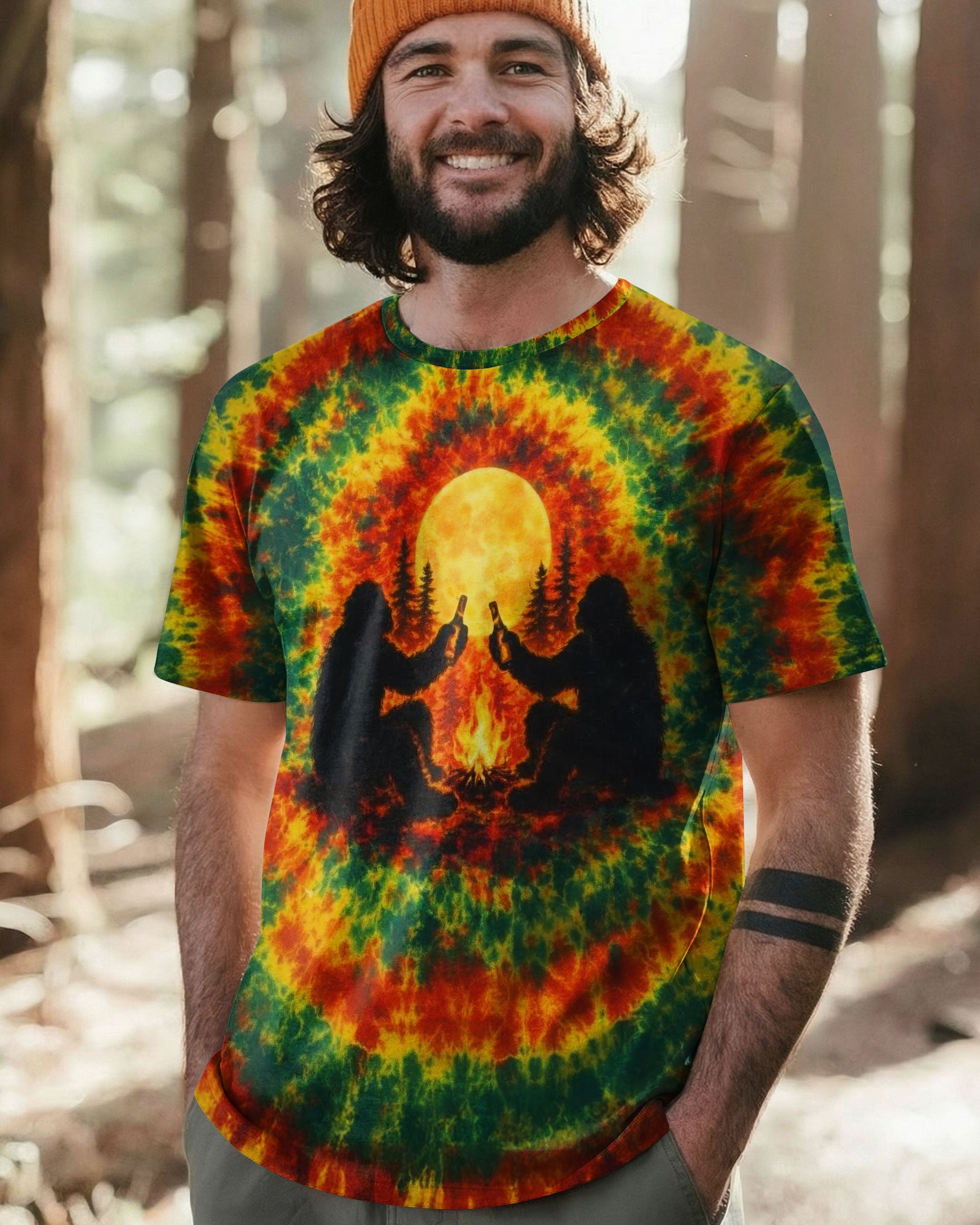 BIGFOOT UNDER MOON SWIRL ALL OVER PRINT - TLTW1812253