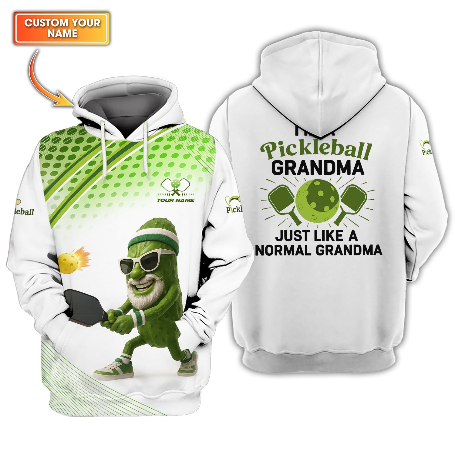 I’m A Pickleball Grandma Shirt, Funny Pickleball Polos, Custom Pickleball Shirts For Men's