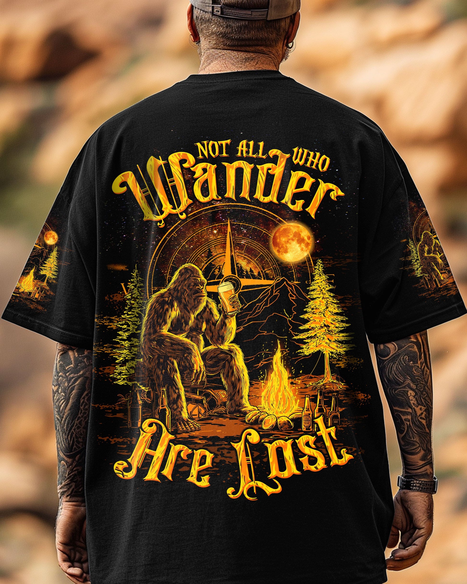 NOT ALL WHO WANDER ARE LOST BIGFOOT ALL OVER PRINT - TLTW2509252