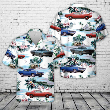 Bluejose Custom Car American Muscle Car 1970 Hawaiian Shirt