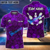 BlueJose Bowling And Pins Hexagon Strike Customized Name 3D Shirt ( 6 Colors)