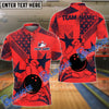 BlueJose Bowling And Pins Star Back To School Multicolor Customized Name 3D Shirt (4 Colors)