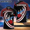 BlueJose Bowling And Pins Round And Round Customized Name 3D Shirt (4 Colors)