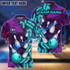 BlueJose Bowling And Pins Falling Road Abstract Grunge Customized Name 3D Shirt (4 Colors)