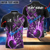 BlueJose Bowling And Pins Burning Oni Samurai Customized Name 3D Shirt (6 Colors)