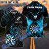 BlueJose Darts Thunder Feather Flame Eagle Personalized Name, Team Name Shirt (4 Colors)