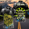 BlueJose Darts Smoke Skull Personalized Name, Team Name Shirt (6 Colors)