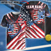BlueJose Pickleball American Flag Patriot Personalized Name, Team Name Unisex Shirt