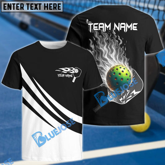 BlueJose Pickleball Sport Basic Personalized Name, Team Name Unisex Shirt (4 Colors)