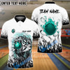 BlueJose Bowling And Pins Black Fire Tiger Multicolor Options Personalized Name, Team Name 3D Shirt (4 Colors)