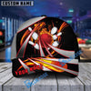 BlueJoses Flame Bowling And Pins Tornado Pattern Multicolor Personalized Name Cap