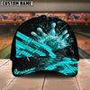 BlueJoses Bowling And Pins Grunge Flame Multicolor Personalized Name Cap