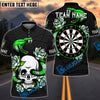 BlueJose Darts Skull Snake Personalized Name Team Name Shirt (4 colors)