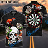BlueJose Darts Skull Snake Personalized Name Team Name Shirt (4 colors)