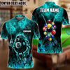 BlueJose Billiards Funny Fire 8 Ball Personalized Name & Team Name Shirt (4 Colors)