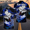 BlueJose Darts Bloody Wolf Old Dartboard Multicolor Options Personalized Name Shirt (4 Colors)