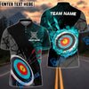 BlueJose Archery Grunge Flame Customized Name 3D Shirt (4 Colors)